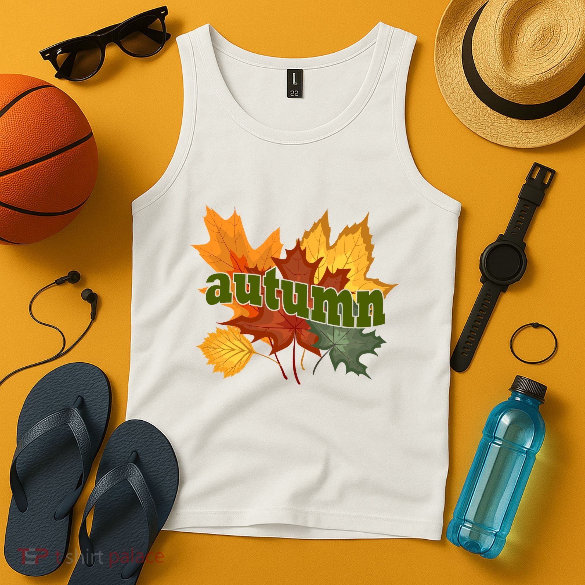 Autumn Nature Leaves Tank Top