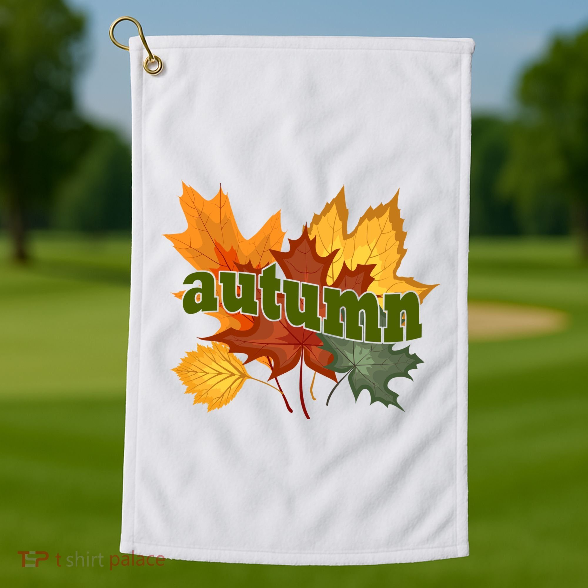 Autumn Nature Leaves Golf Towel