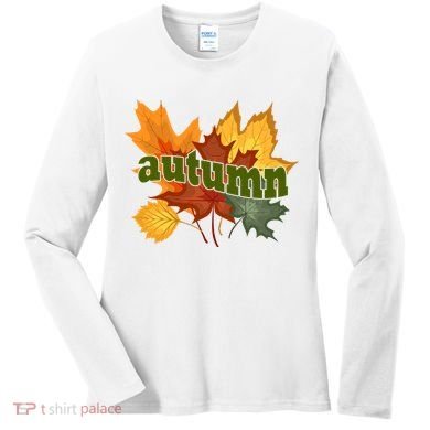 Autumn Nature Leaves Women's Long Sleeve Shirt