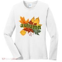 Autumn Nature Leaves Women's Long Sleeve Shirt thumb 0