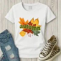 Autumn Nature Leaves Women's T-Shirt thumb 3