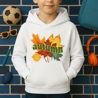 Autumn Nature Leaves Kids Hoodie thumb 2