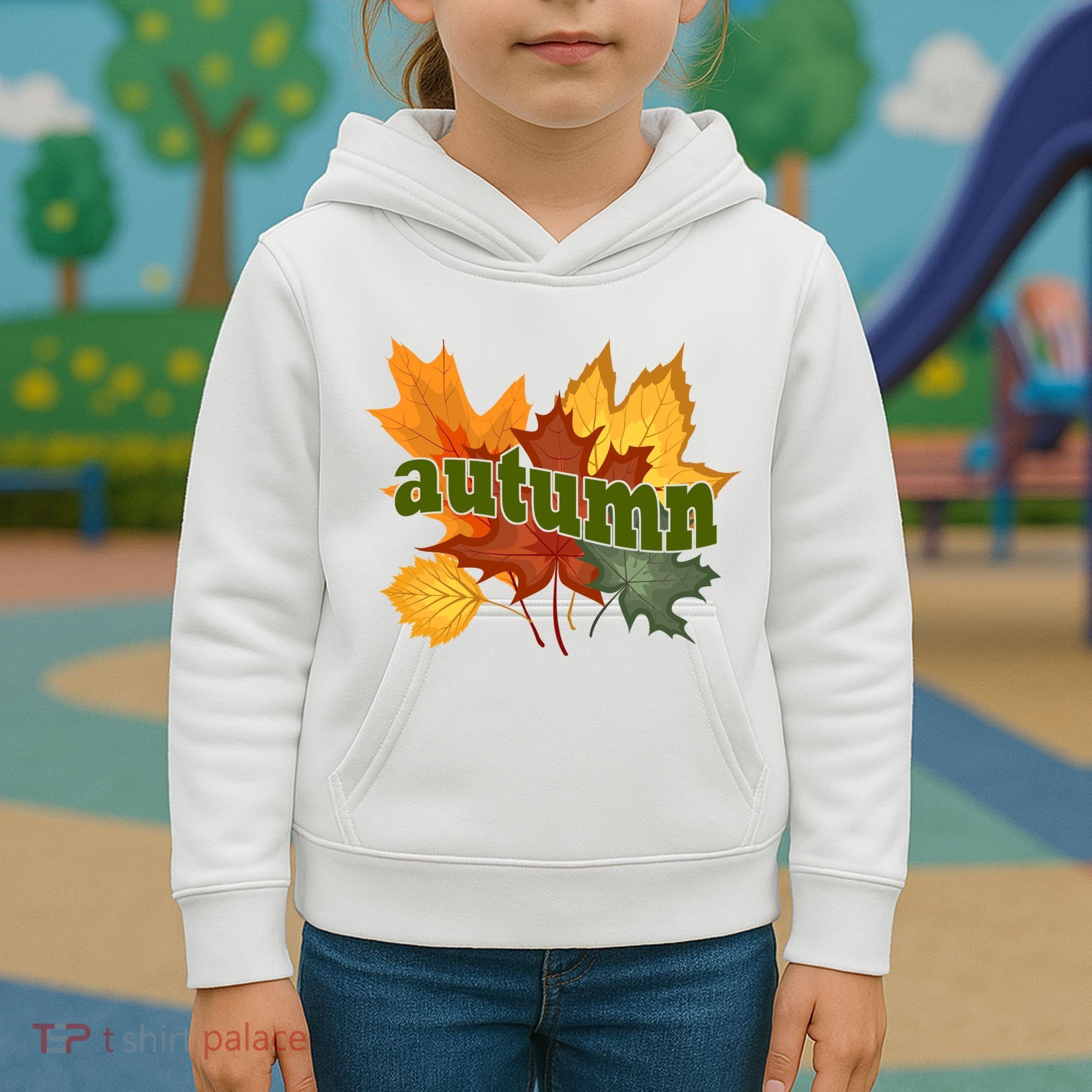 Autumn Nature Leaves Kids Hoodie