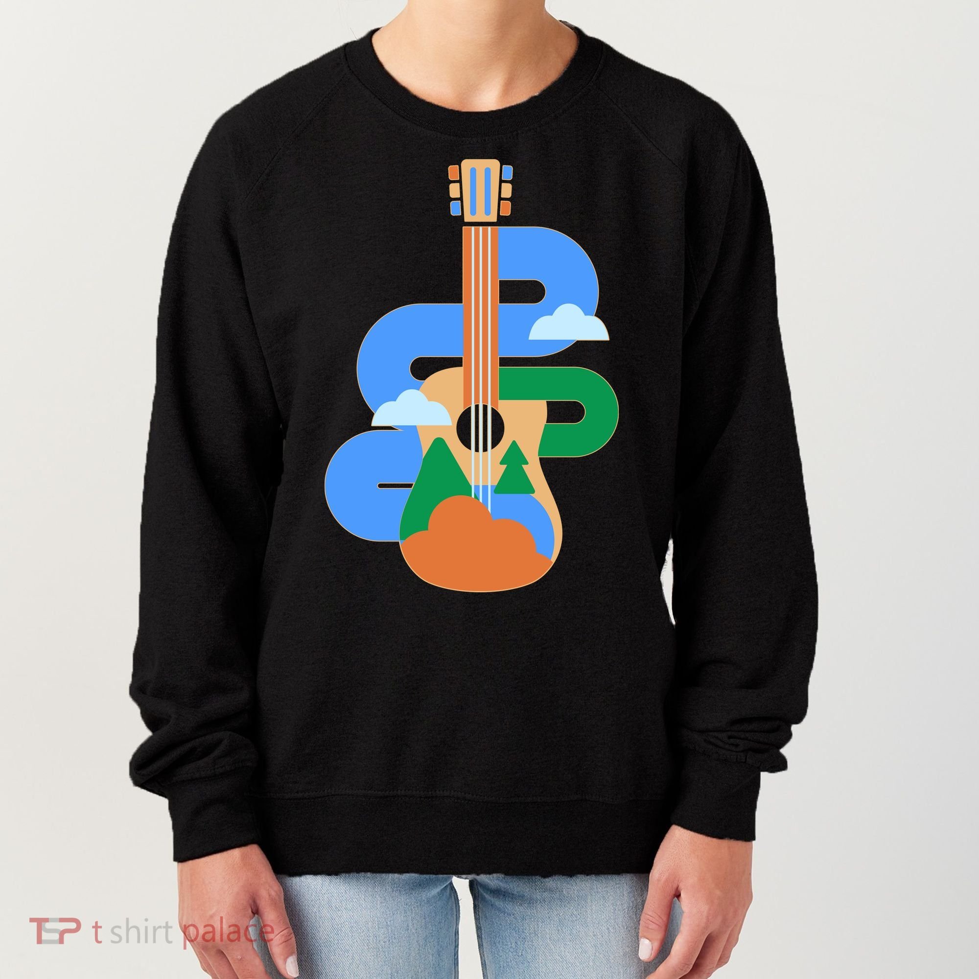 Abstract Nature Lover Guitar Women's Sweatshirt