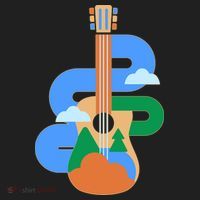 Abstract Nature Lover Guitar Women's Sweatshirt thumb 2