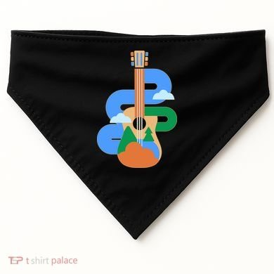 Abstract Nature Lover Guitar USA-Made Doggie Bandana