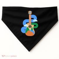 Abstract Nature Lover Guitar USA-Made Doggie Bandana thumb 0
