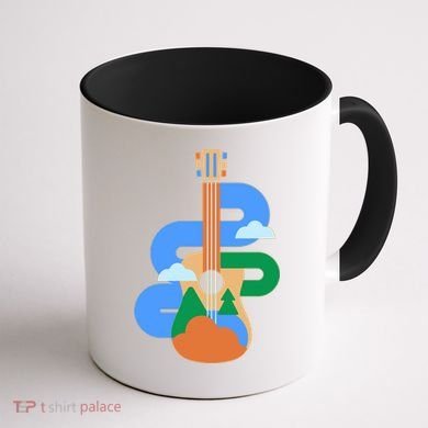 Abstract Nature Lover Guitar Coffee Mug back