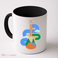 Abstract Nature Lover Guitar Coffee Mug thumb 0