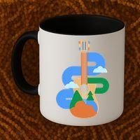 Abstract Nature Lover Guitar Coffee Mug thumb 2