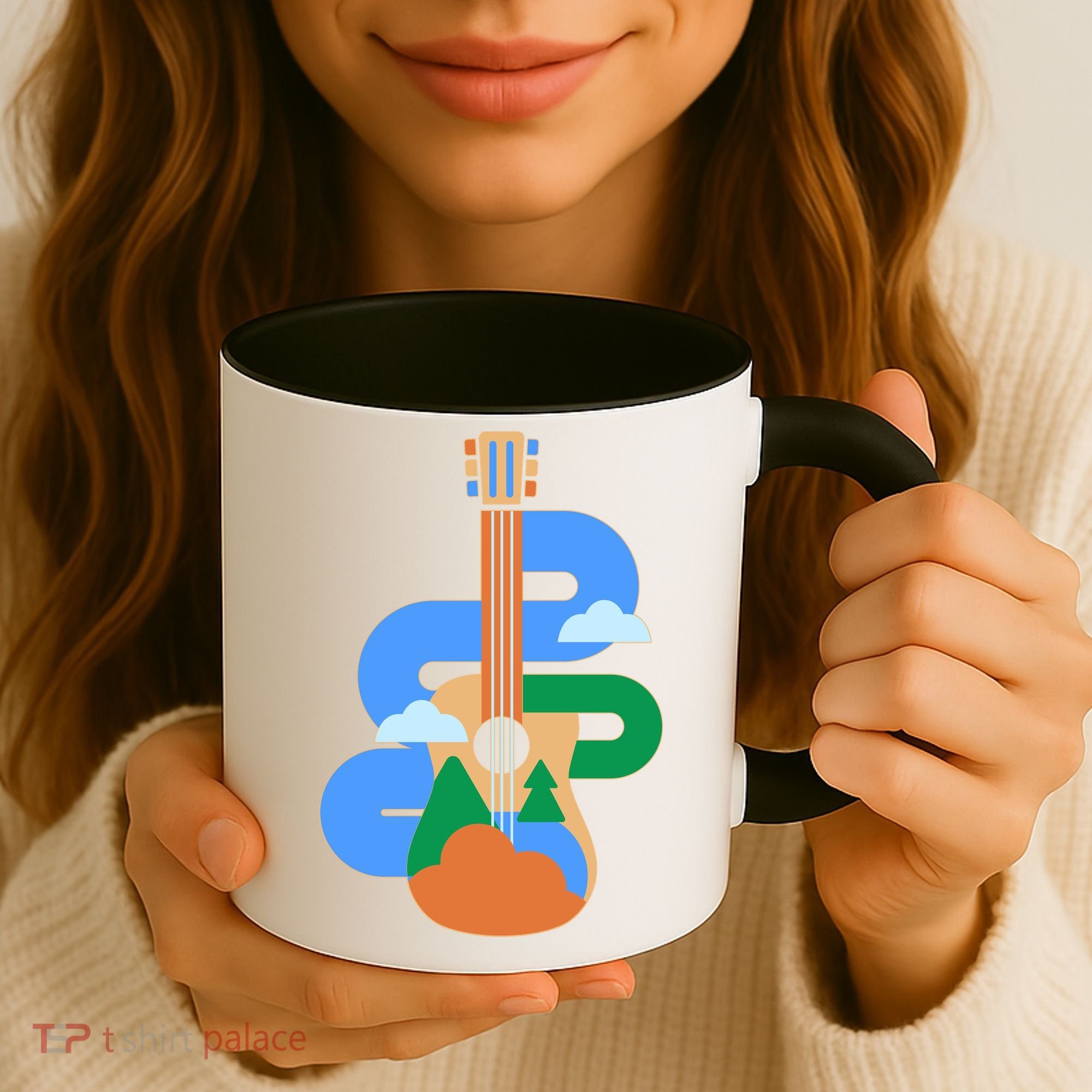 Abstract Nature Lover Guitar Coffee Mug