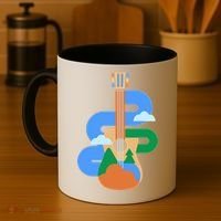 Abstract Nature Lover Guitar Coffee Mug thumb 4