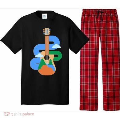 Abstract Nature Lover Guitar Pajama Set