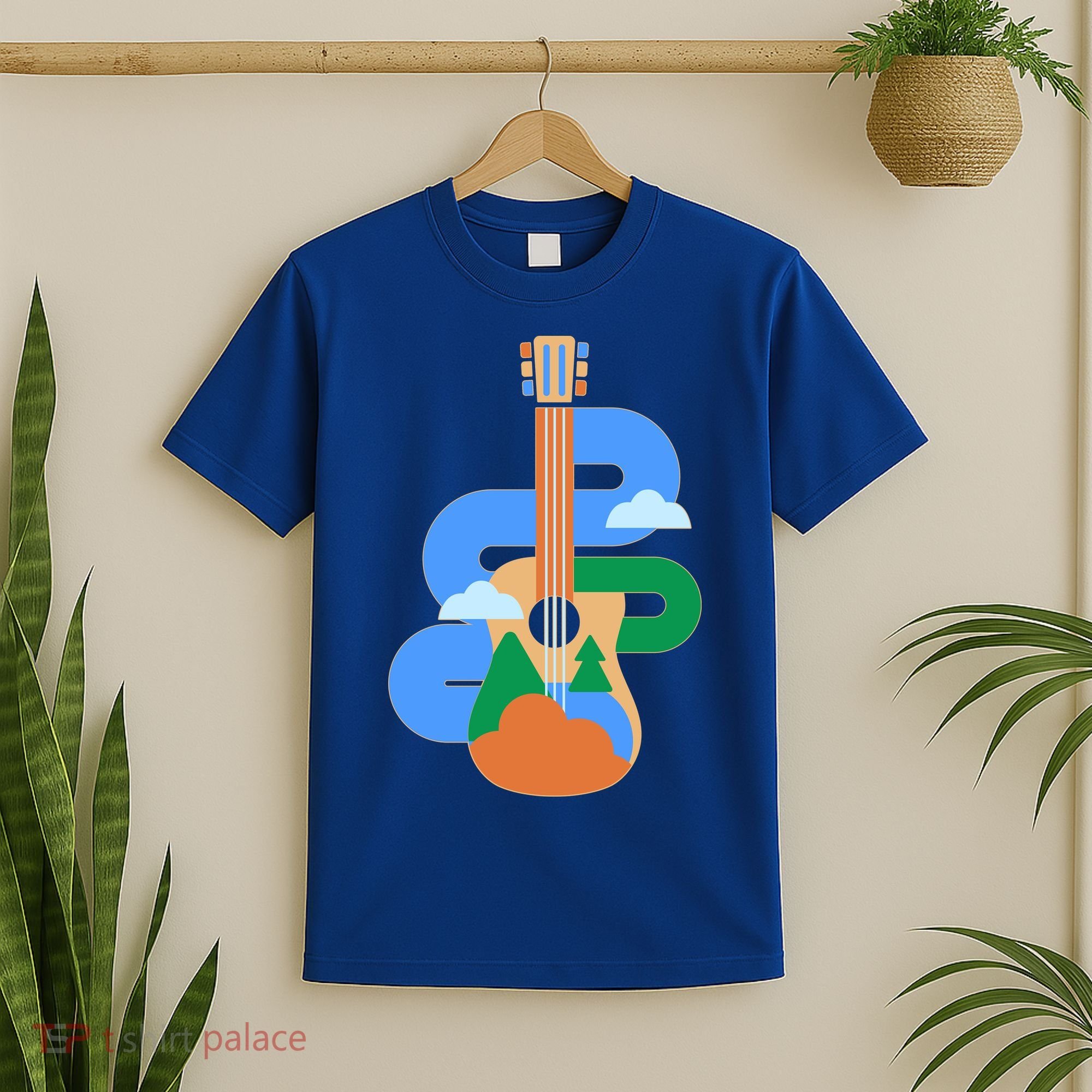 Abstract Nature Lover Guitar T-Shirt