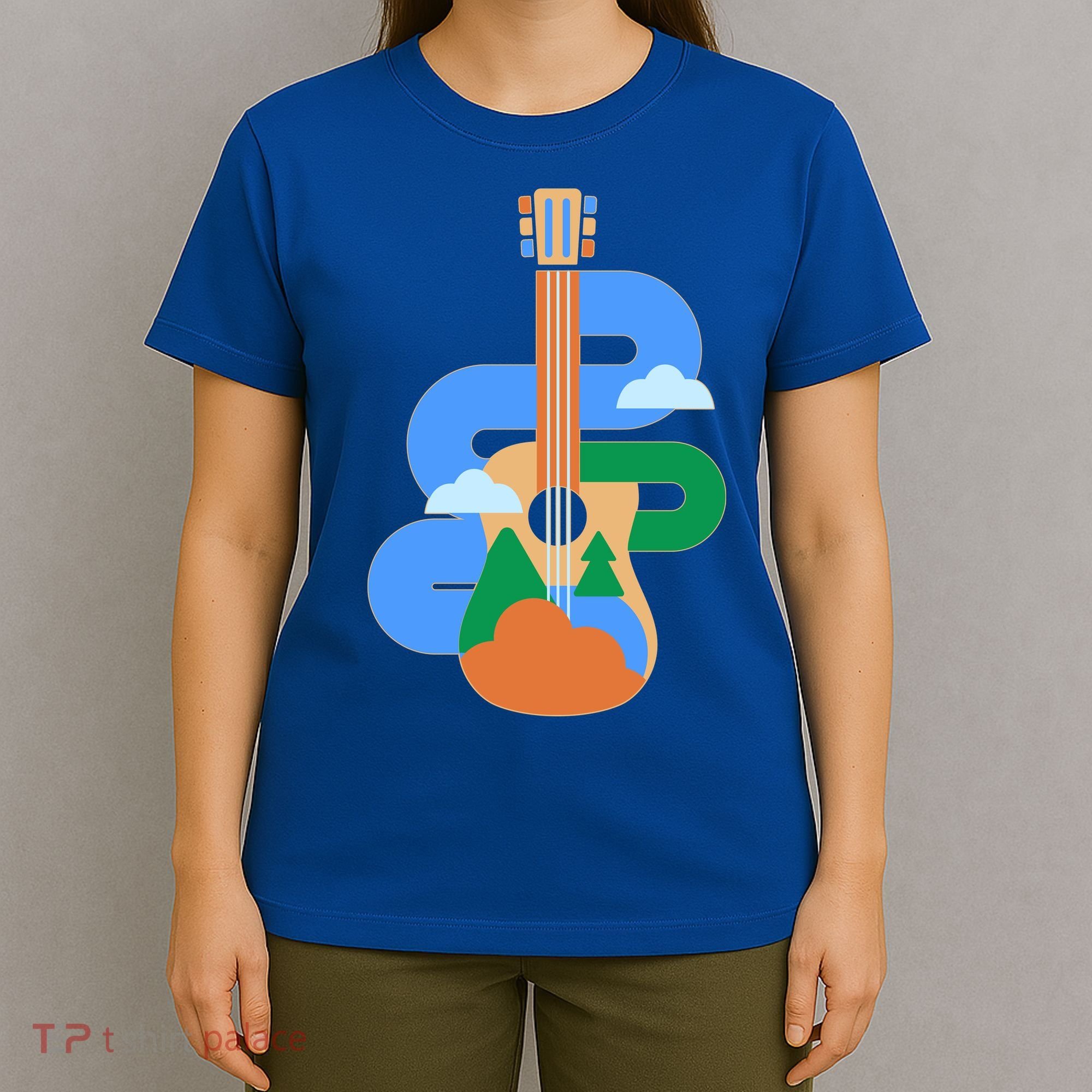 Abstract Nature Lover Guitar T-Shirt