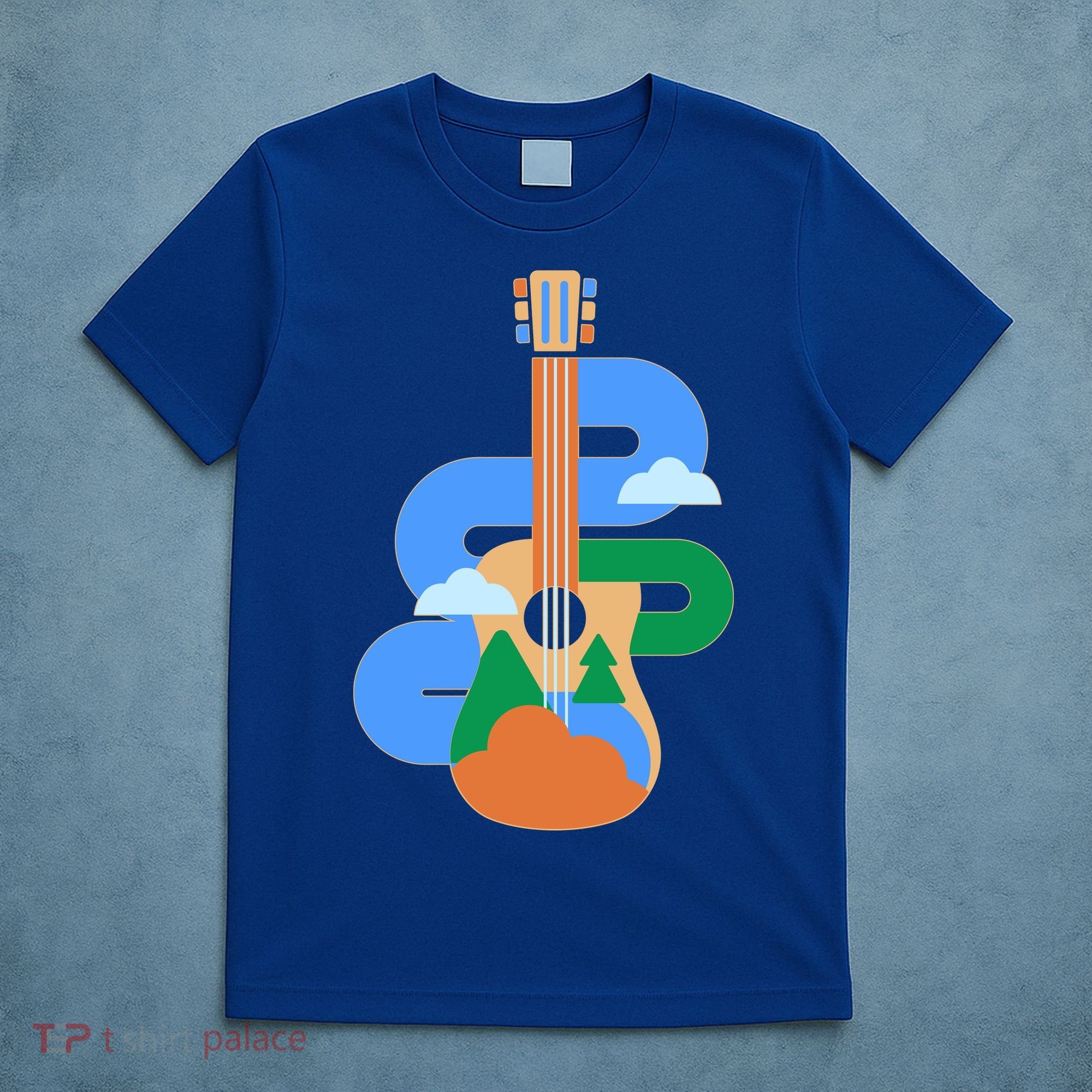 Abstract Nature Lover Guitar T-Shirt