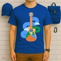 Abstract Nature Lover Guitar T-Shirt thumb 6