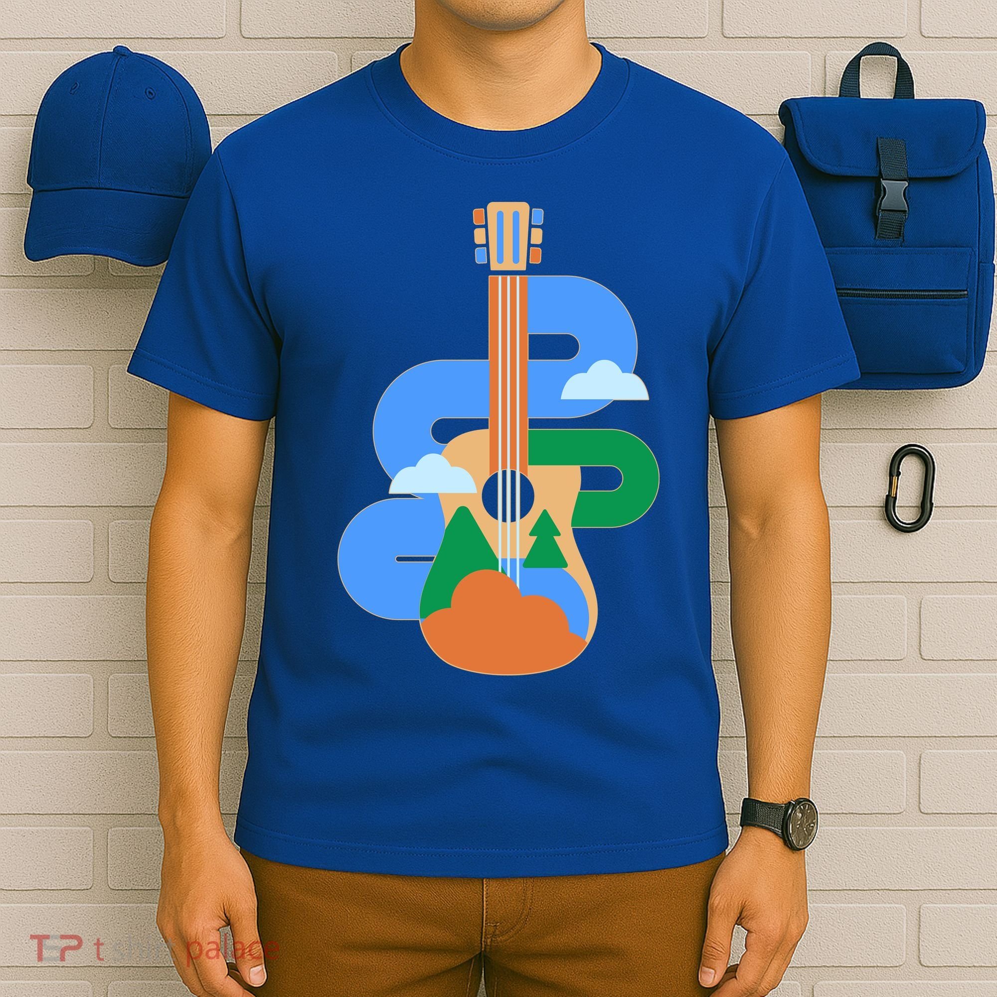 Abstract Nature Lover Guitar T-Shirt