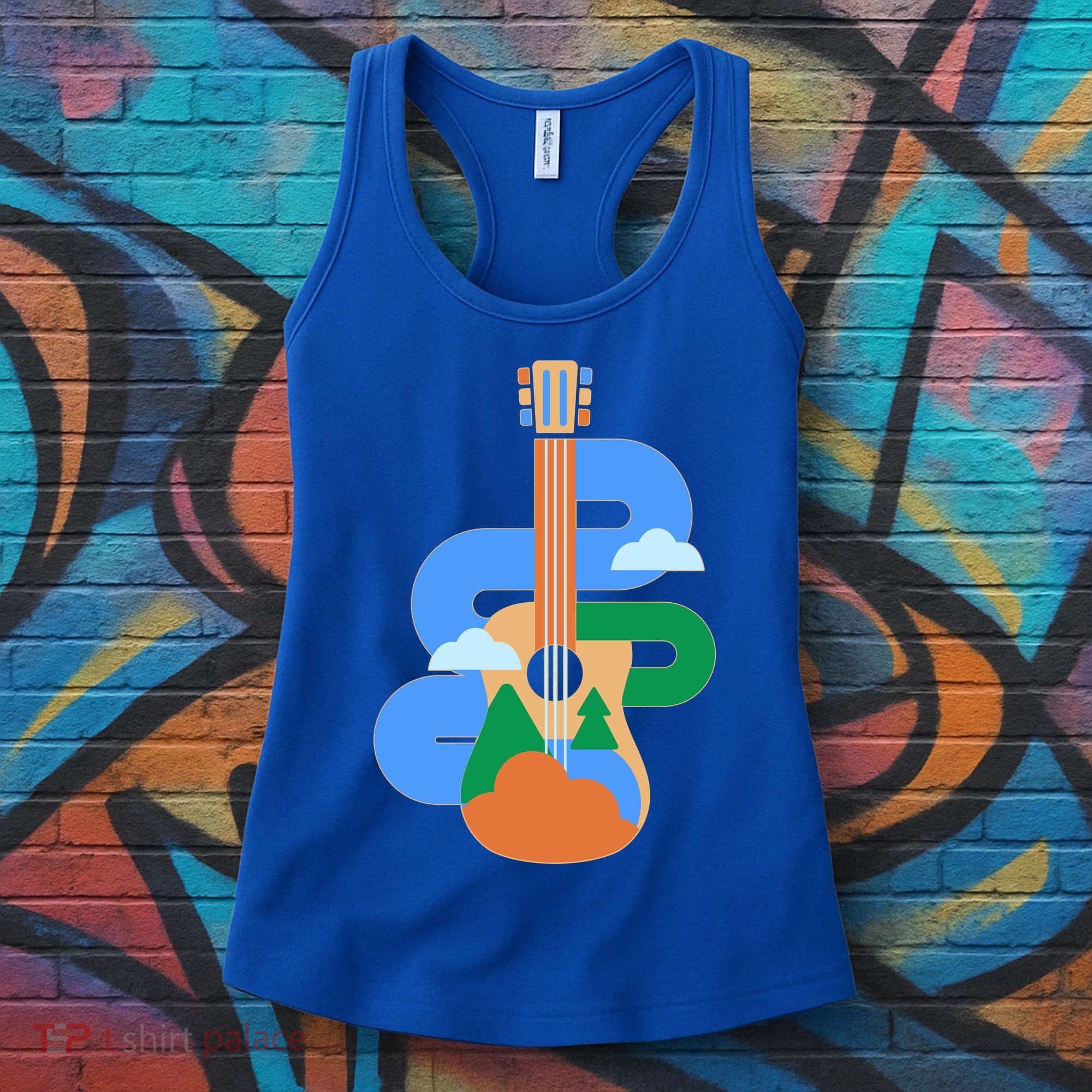 Abstract Nature Lover Guitar Women's Tank Top