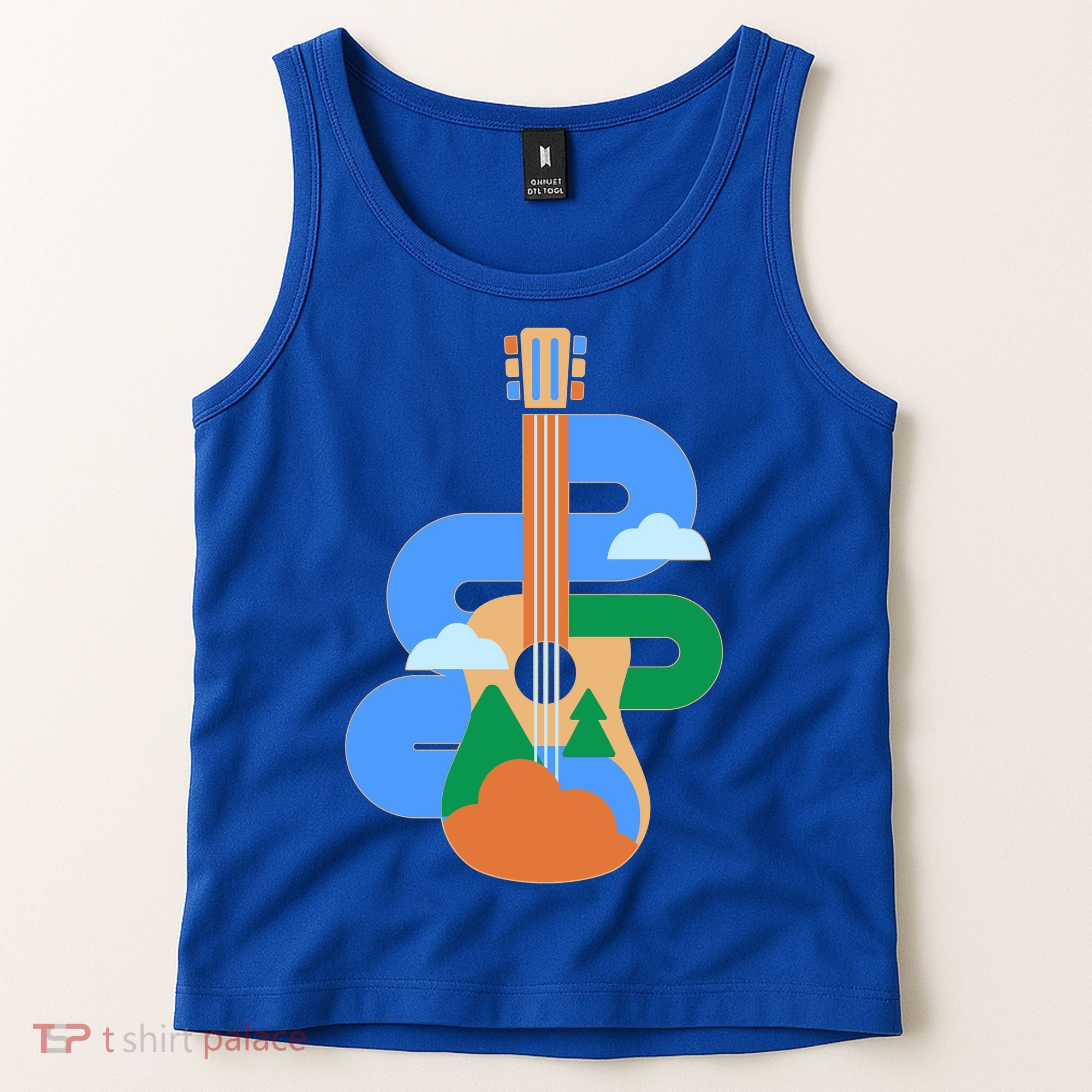 Abstract Nature Lover Guitar Tank Top