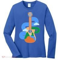 Abstract Nature Lover Guitar Women's Long Sleeve Shirt thumb 0