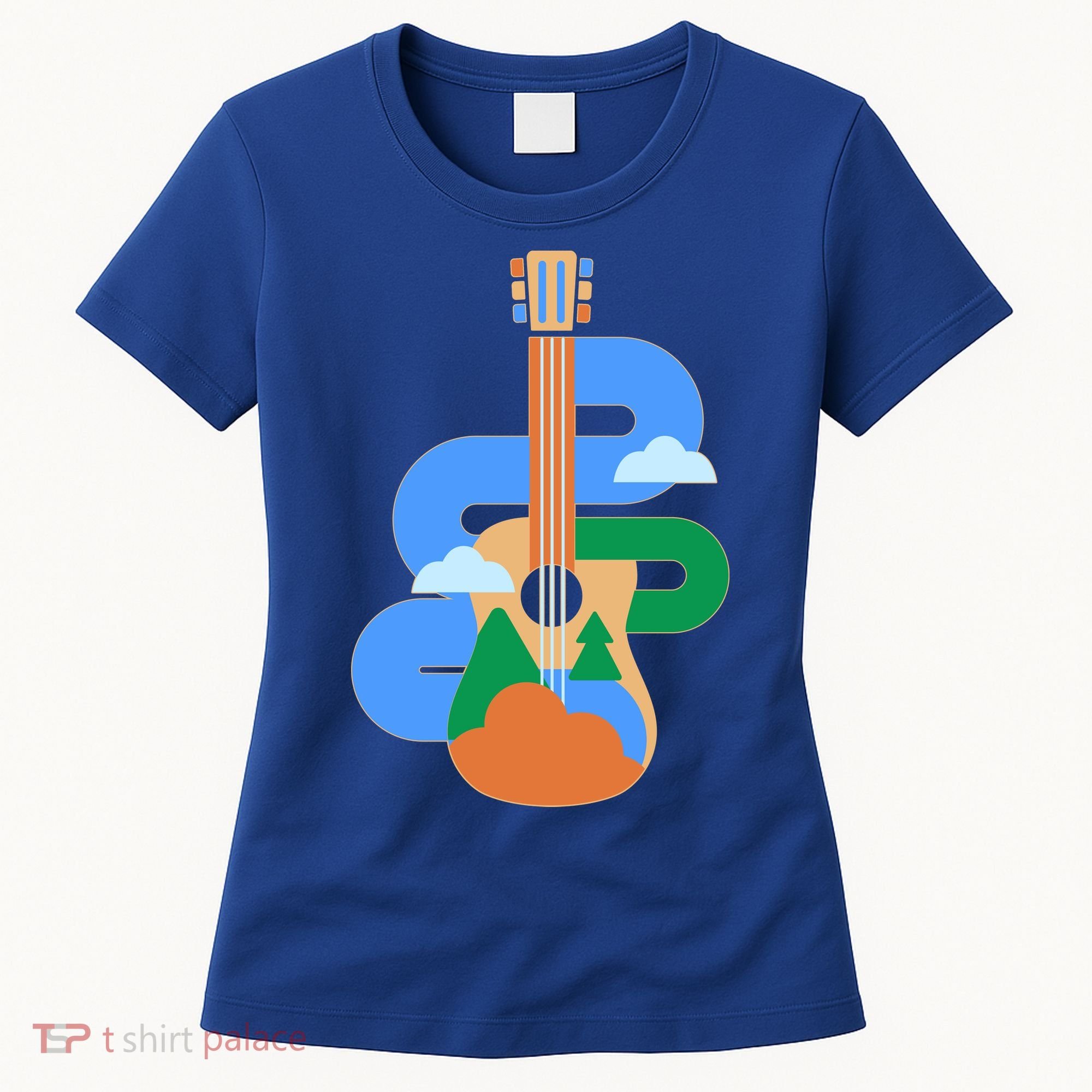 Abstract Nature Lover Guitar Women's T-Shirt