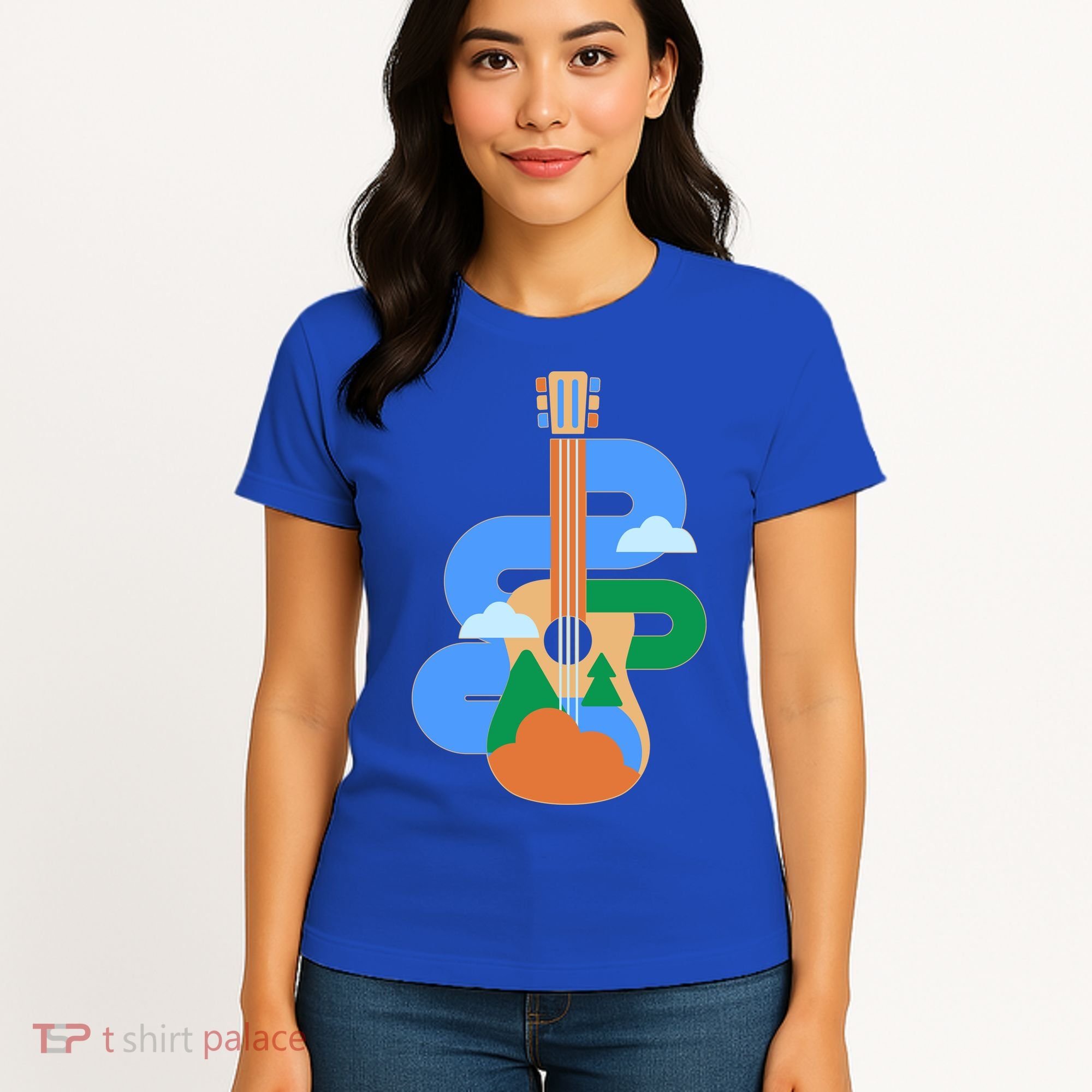 Abstract Nature Lover Guitar Women's T-Shirt