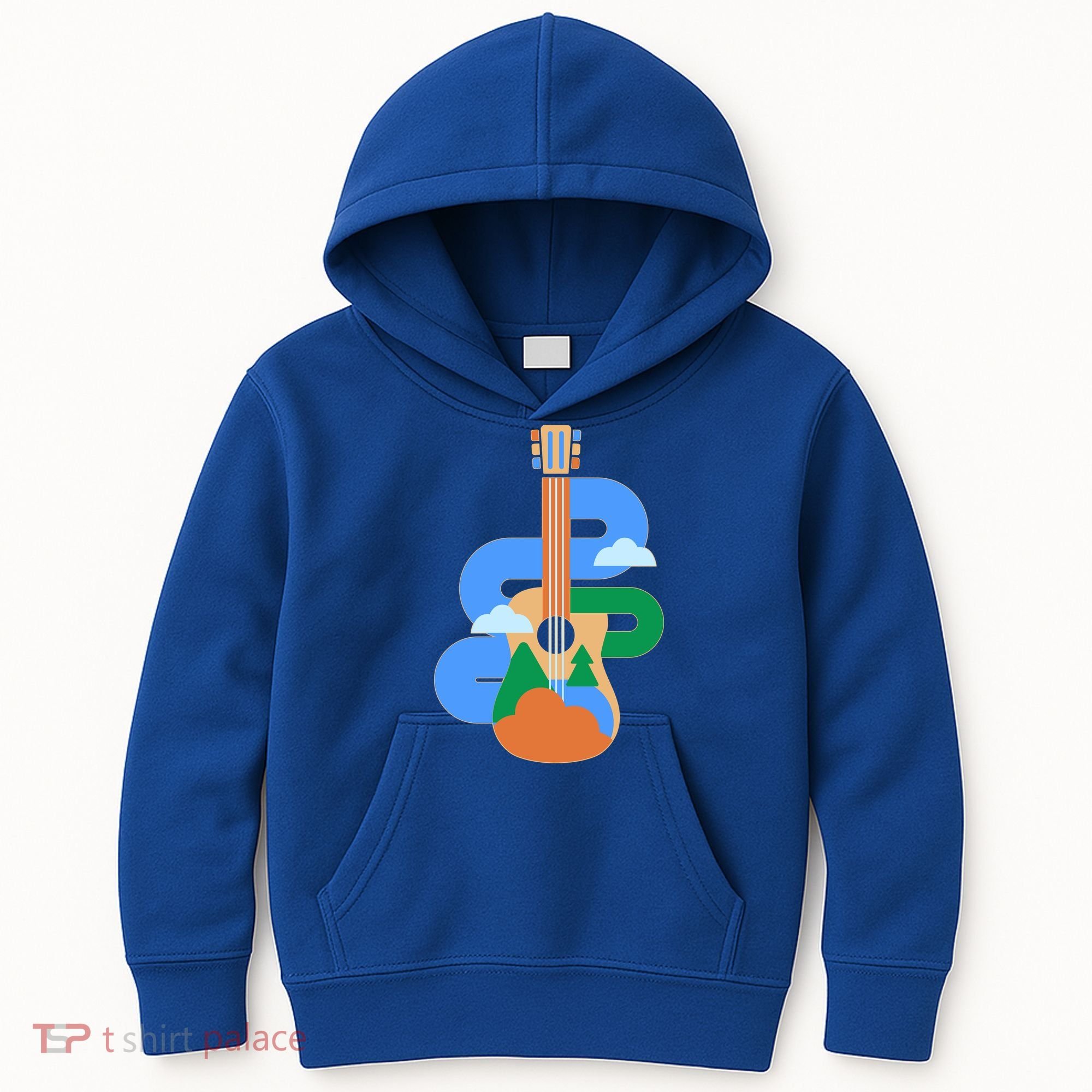 Abstract Nature Lover Guitar Kids Hoodie
