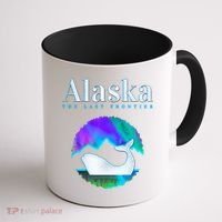 Alaska Northern Lights Orca Whale With Aurora Borealis Meaningful Gift Coffee Mug thumb 1