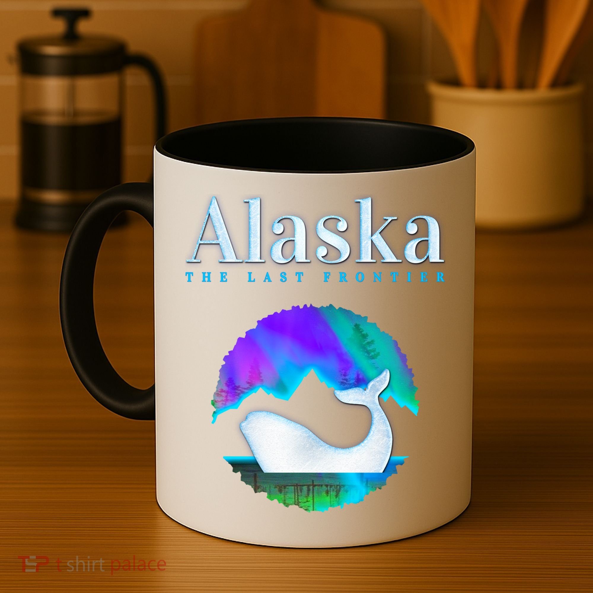 Alaska Northern Lights Orca Whale With Aurora Borealis Meaningful Gift Coffee Mug