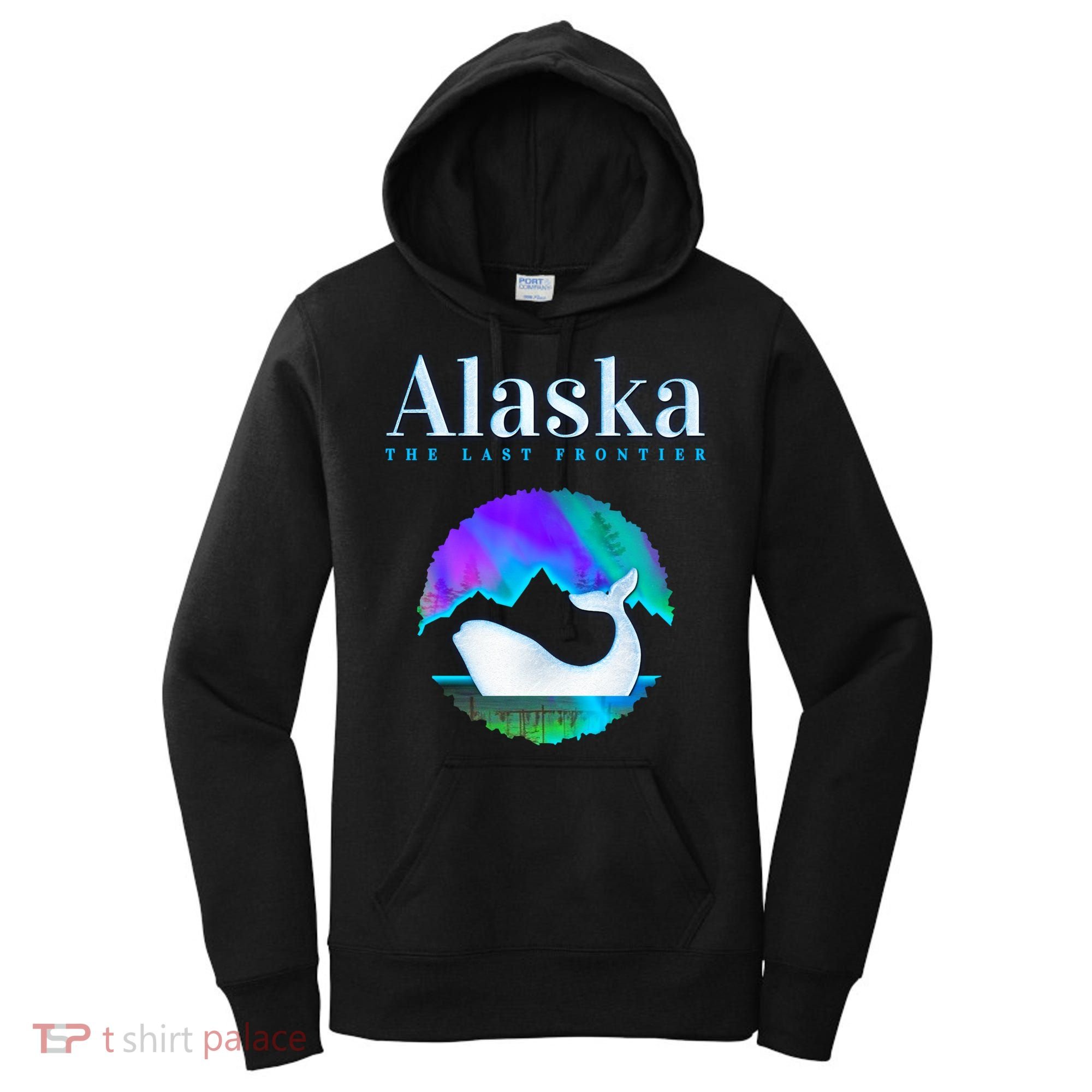 Alaska Northern Lights Orca Whale With Aurora Borealis Meaningful Gift Women's Hoodie