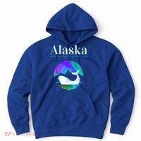 Alaska Northern Lights Orca Whale With Aurora Borealis Meaningful Gift Hoodie thumb 0