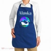 Alaska Northern Lights Orca Whale With Aurora Borealis Meaningful Gift Apron thumb 2