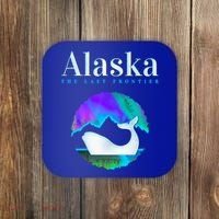 Alaska Northern Lights Orca Whale With Aurora Borealis Meaningful Gift Coaster thumb 0