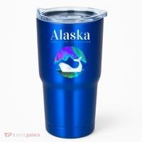 Alaska Northern Lights Orca Whale With Aurora Borealis Meaningful Gift Tumbler thumb 0