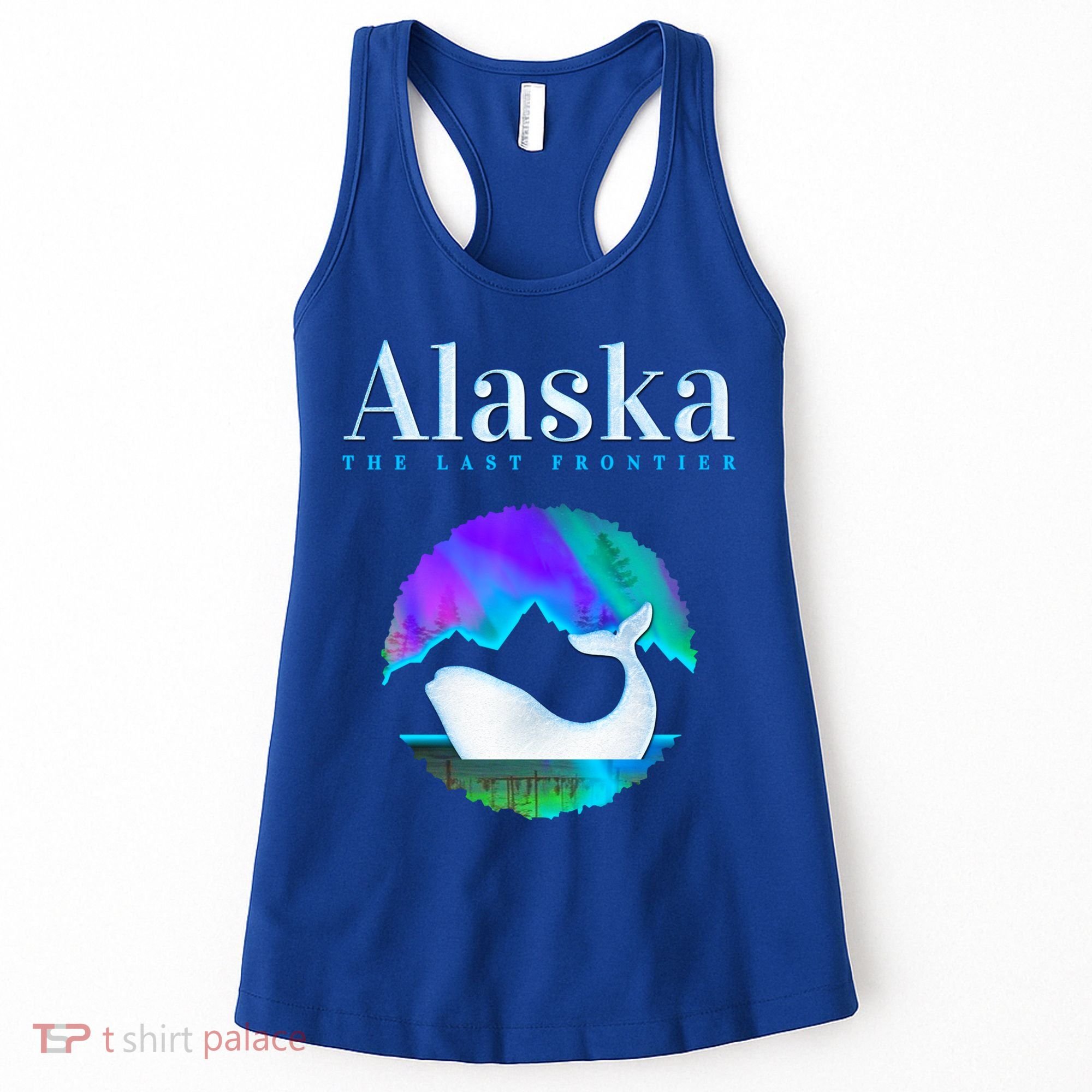 Alaska Northern Lights Orca Whale With Aurora Borealis Meaningful Gift Women's Tank Top