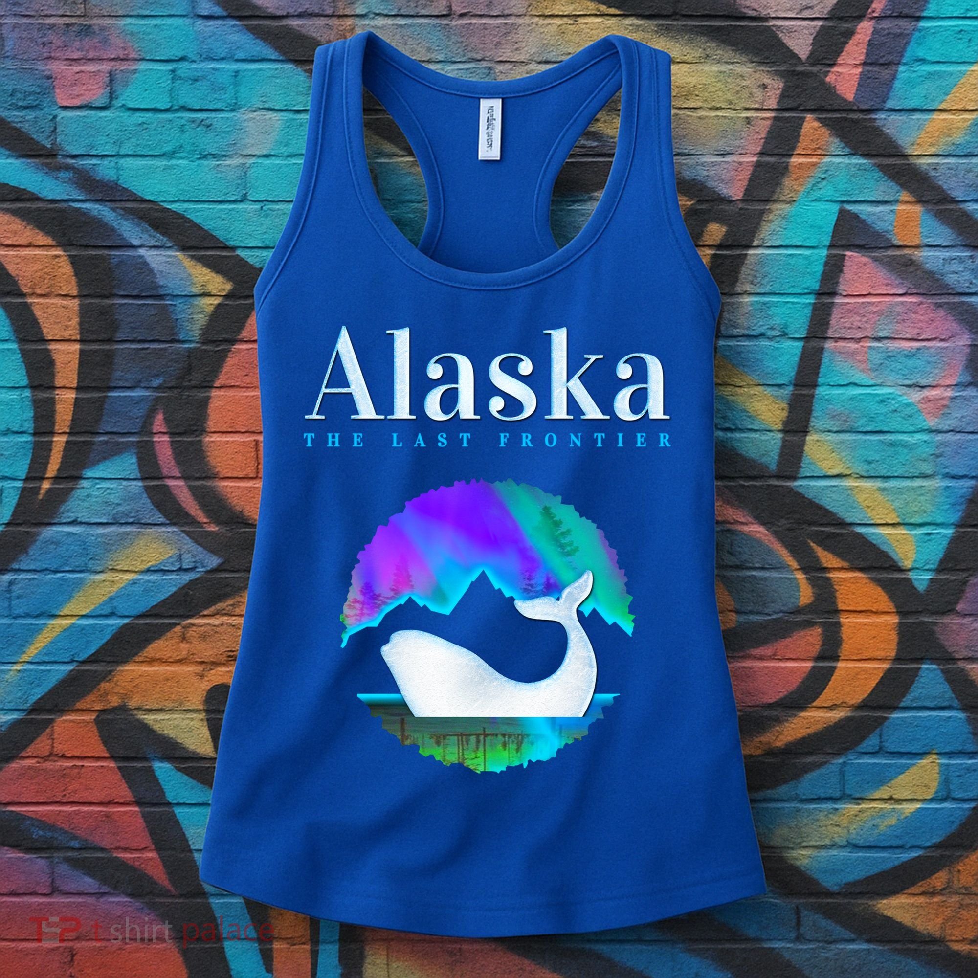 Alaska Northern Lights Orca Whale With Aurora Borealis Meaningful Gift Women's Tank Top