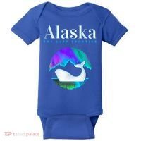 Alaska Northern Lights Orca Whale With Aurora Borealis Meaningful Gift Baby Bodysuit thumb 0