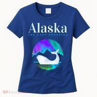 Alaska Northern Lights Orca Whale With Aurora Borealis Meaningful Gift Women's T-Shirt thumb 0