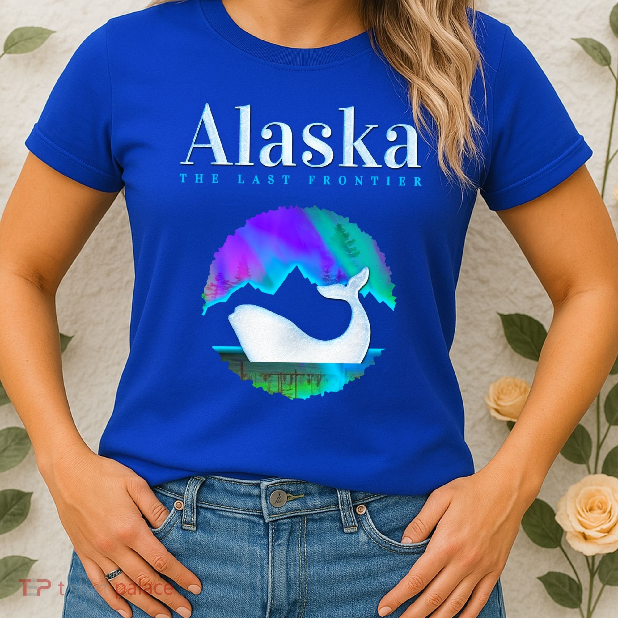 Alaska Northern Lights Orca Whale With Aurora Borealis Meaningful Gift Women's T-Shirt