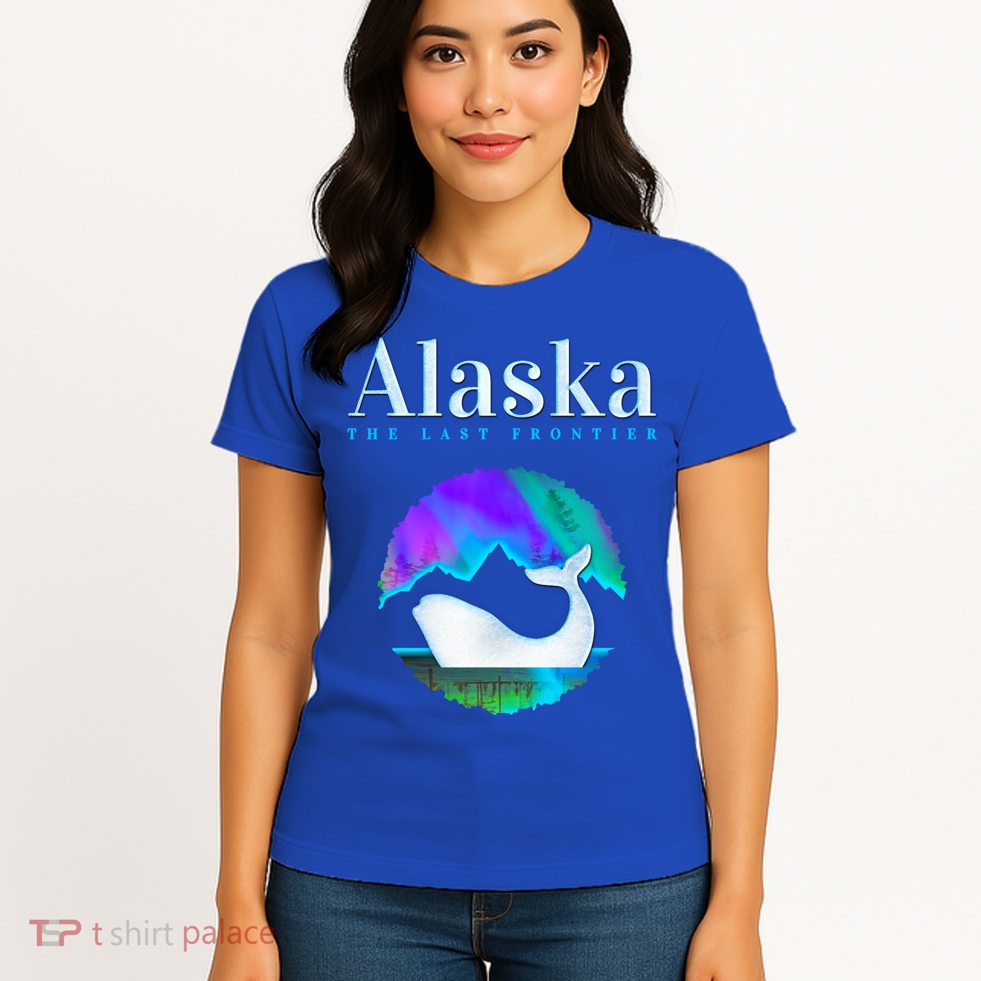 Alaska Northern Lights Orca Whale With Aurora Borealis Meaningful Gift Women's T-Shirt