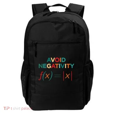 Avoid Negativity Math Equation Funny Math Teacher Backpack