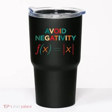 Avoid Negativity Math Equation Funny Math Teacher Tumbler