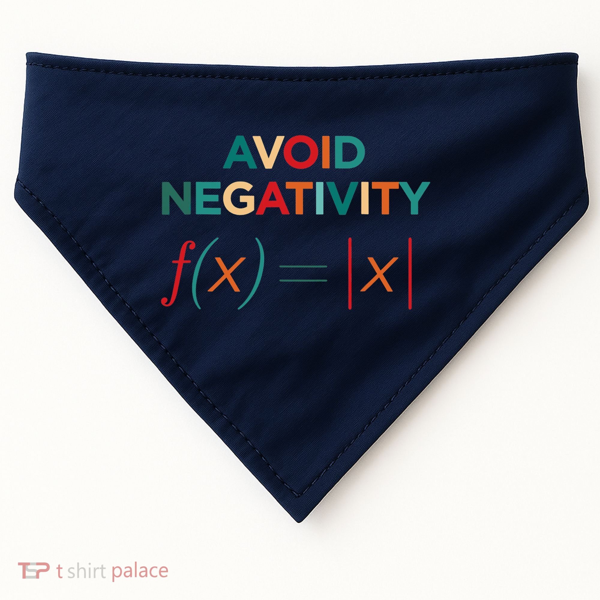 Avoid Negativity Math Equation Funny Math Teacher USA-Made Doggie Bandana