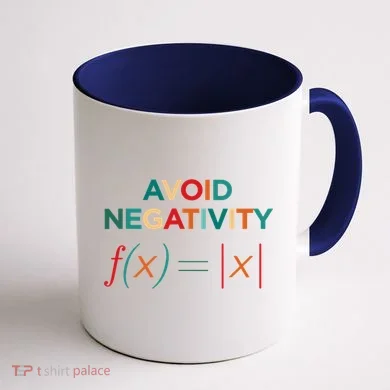 Avoid Negativity Math Equation Funny Math Teacher Coffee Mug back