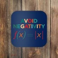 Avoid Negativity Math Equation Funny Math Teacher Coaster thumb 0