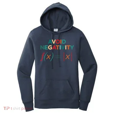 Avoid Negativity Math Equation Funny Math Teacher Women's Hoodie