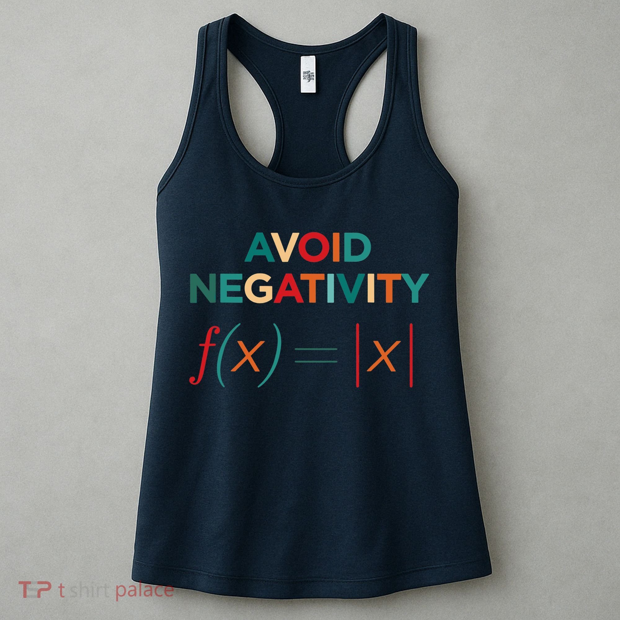 Avoid Negativity Math Equation Funny Math Teacher Women's Tank Top