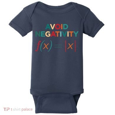 Avoid Negativity Math Equation Funny Math Teacher Baby Bodysuit