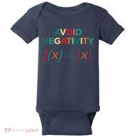 Avoid Negativity Math Equation Funny Math Teacher Baby Bodysuit thumb 0